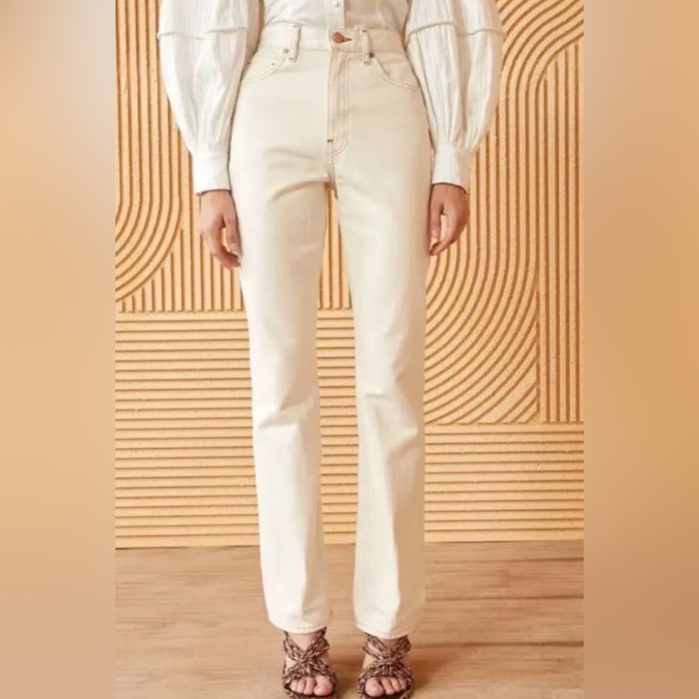 Ulla Johnson Agnes Jeans in Cowrie 🐑